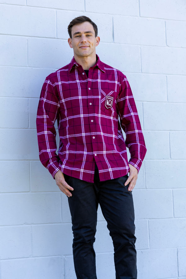 QLD Maroons 'Mustang' Flannel Shirt