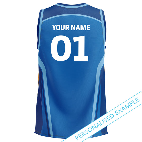 NZ Blues 'Hoops' Basketball Singlet - Adult