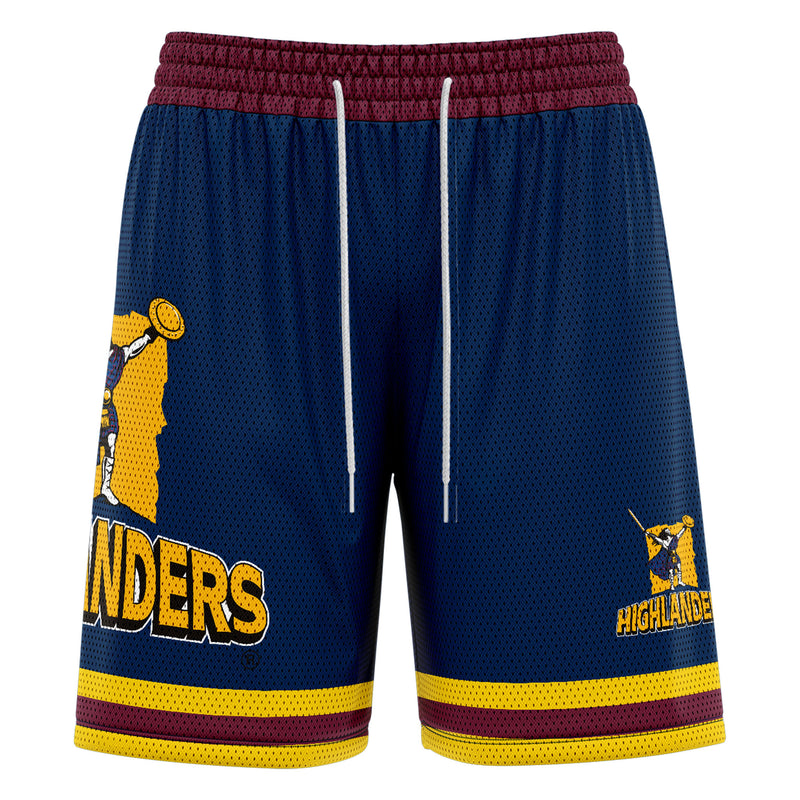 NZ Highlanders 'Hoops' Basketball Shorts - Youth