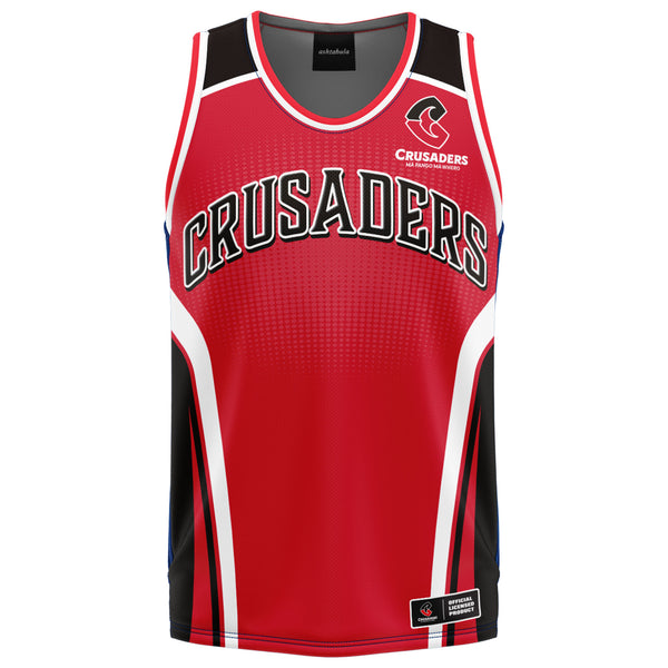 NZ Crusaders 'Hoops' Basketball Singlet - Adult