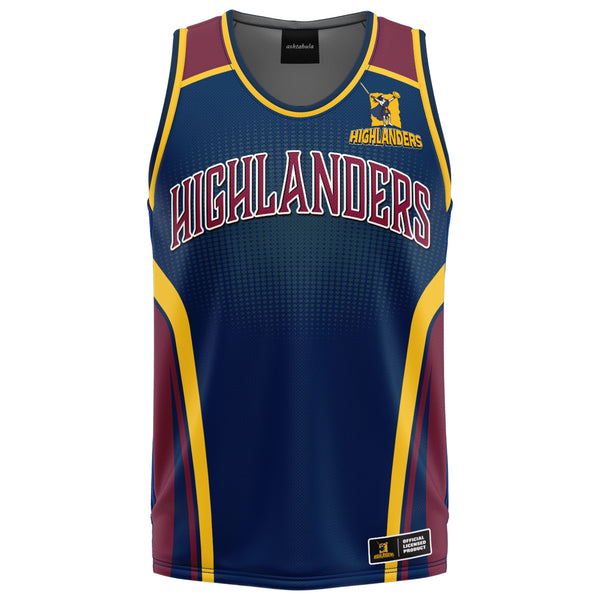 NZ Highlanders 'Hoops' Basketball Singlet - Adult