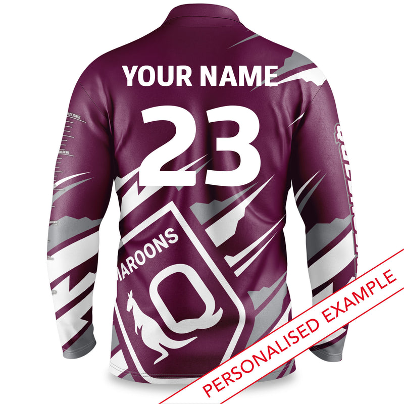 QLD Maroons 'Ignition' Fishing Shirt - Adult