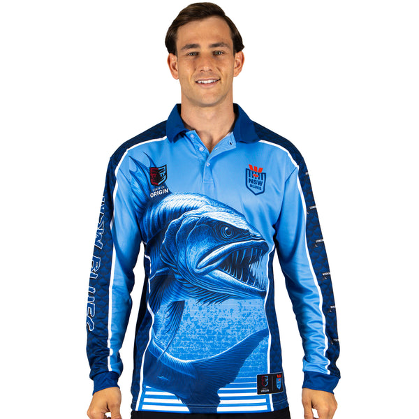 NSW Blues 'Barracuda' Fishing Shirt - Adult