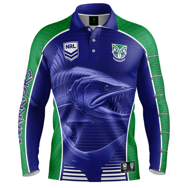 NRL Warriors 'Barracuda' Fishing Shirt - Youth