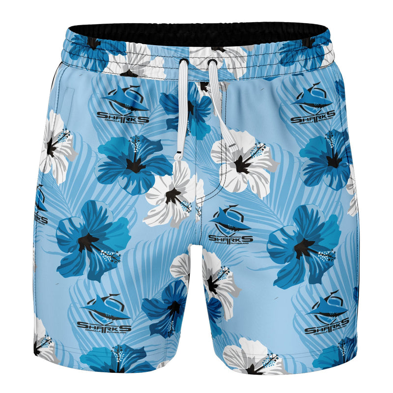 NRL Sharks 'Aloha' Volley Swim Shorts