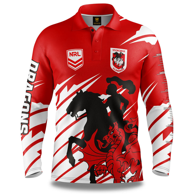 NRL Dragons 'Ignition' Fishing Shirt - Adult