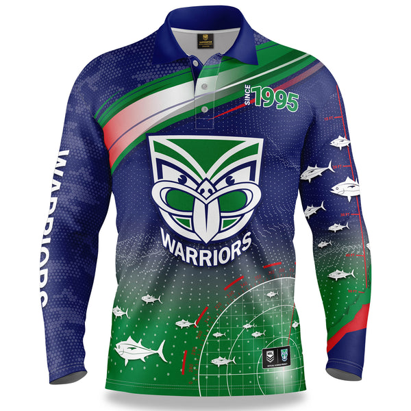 NRL Warriors 'Fish Finder' Fishing Shirt - Youth