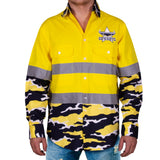 NRL Cowboys 'Camo' Hi-Vis Work Shirt